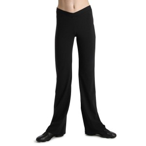 Black Kids' Bloch Front Pant Bottoms | USNEJ40817