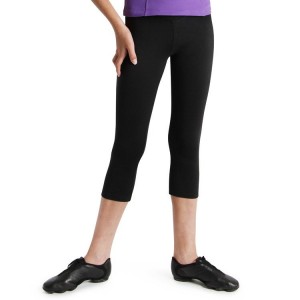 Black Kids' Bloch Front Tight Bottoms | QUSWA12944