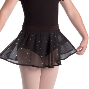 Black Kids' Bloch Olesia Sequin Spotted Skirts | DUSKV84132