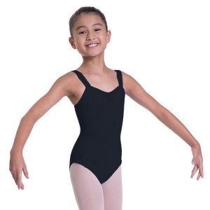 Black Kids' Bloch Overture Obelia Princess Seam Leotards | USJVR90887