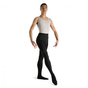 Black Men's Bloch Mirella Footed Tight | EUSVG82443