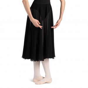 Black Women's Bloch Cambria Full Circle Chiffon Skirts | YUSGT45013