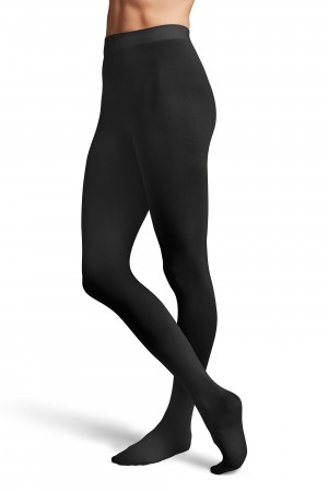 Black Women's Bloch Contoursoft Footed Tight | USJKU64777