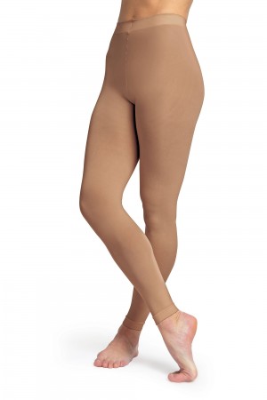 Bloch Tan Women's Bloch Contoursoft Footless Tight | USNZX25613