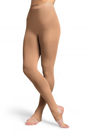 Bloch Tan Women's Bloch Contoursoft Sitrrup Tight | ZUSMJ89344