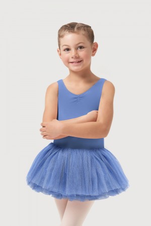 Blue Kids' Bloch Sparkle Tank Tutu Leotards | ZUSMJ93742