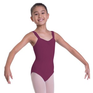 Burgundy Kids' Bloch Overture Obelia Princess Seam Leotards | LUSTR63233