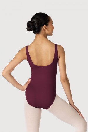 Burgundy Women's Bloch Overture Ondina Princess Seam Leotards | EUSVG26666