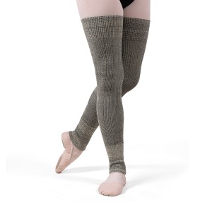 Butter/Dark Grey Men's Bloch Knit Long Ribbed Legwarmers Knitwear | GUSUC93844