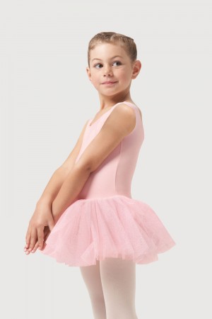 Candy Pink Kids' Bloch Sparkle Tank Tutu Leotards | FUSUI33554