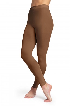 Cocoa Women's Bloch Contoursoft Footless Tight | PUSQX68069