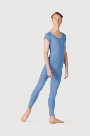 Cornflower Men's Bloch Microlux™ Scoop Neck Cap Sleeve Unitards | TUSWZ93672