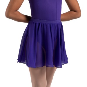 Deep Purple Kids' Bloch Chayanne Chiffon Short Circle Skirts | MUSFT46606