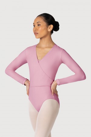 Dusk Women's Bloch Overture Crossover Long Sleeve Wrap Tops | QUSUV35631