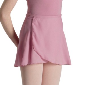 Dusty Pink Kids' Bloch Georgina Short Tie Skirts | USQCS53206