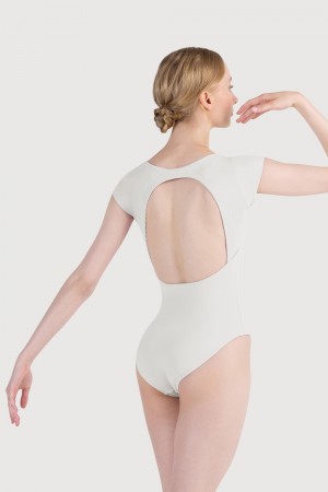 Ivory Women's Bloch Rionna Rib Cap Sleeve Leotards | PUSER55498