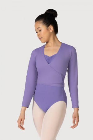 Jacaranda Women's Bloch Overture Crossover Long Sleeve Wrap Tops | ZUSMJ99066