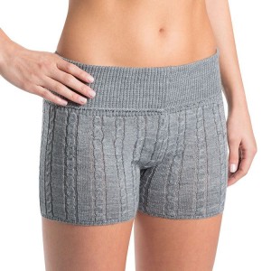 Light Grey Women's Bloch Carezza Cable Knit Fold Down Bottoms | USICD21857