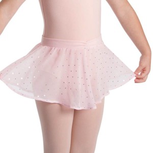 Light Pink Kids' Bloch Olesia Sequin Spotted Skirts | USXMI86461