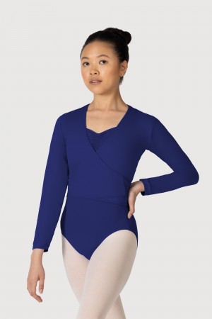 Marine Women's Bloch Overture Crossover Long Sleeve Wrap Tops | USEAH19601