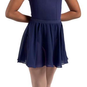 Navy Kids' Bloch Chayanne Chiffon Short Circle Skirts | USJVR57407