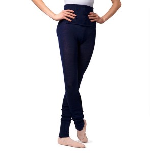 Navy Women's Bloch Full Length Roll Waist Womens Warmup Pant Knitwear | AUSDF50481