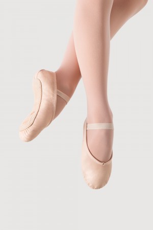 Pink Kids' Bloch Prolite Leather Childrens Ballet Flats | SUSNY14554