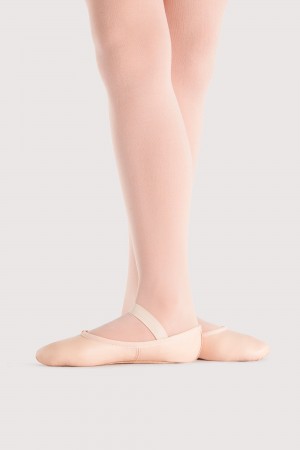 Pink Kids' Bloch Prolite Leather Toddlers Ballet Flats | QUSUV82384