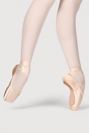 Pink Women's Bloch European Balance Pointe Shoes | MUSFT78812