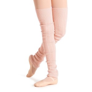 Pink Women's Bloch Long Ribbed Legwarmers Knitwear | DUSKV68165