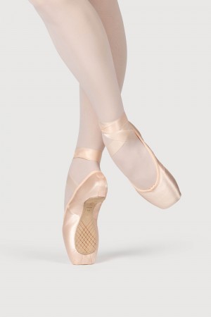 Pink Women's Bloch Mirella Whisper Satin Pointe Shoes | YUSVQ73685