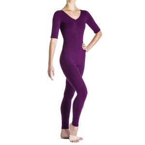 Plum Women's Bloch Euna ¾ Sleeve Unitards | USNEJ33099