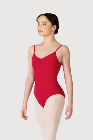 Red Women's Bloch Overture Oriana Princess Seam Leotards | MUSFT97366