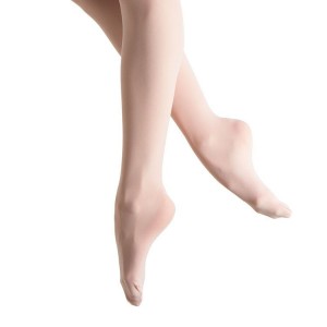 Salmon Pink Women's Bloch Endura Supplex Footed Tight | LUSTR30146