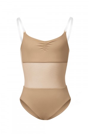 Tan Kids' Bloch Sunna Mesh Panel Body Liner Underwear | EUSHC56340