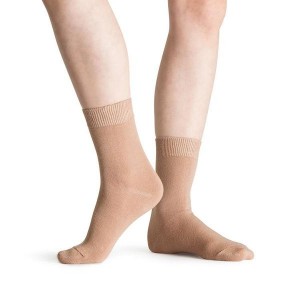 Tan Women's Bloch Ankle Socks | XUSBH87560