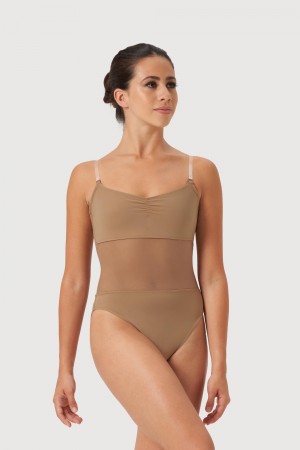 Tan Women's Bloch Cordelia Mesh Panel Underwear | YUSVQ38705