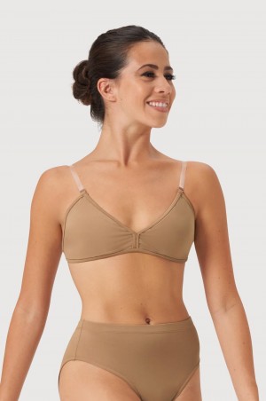 Tan Women's Bloch Deva V Front Underwear | LUSSX77236