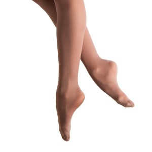 Tan Women's Bloch Fiesta Feathersoft Footed Tight | USZPD17292