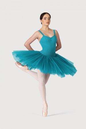 Teal Women's Bloch Classic Practice ½ Tutu Skirts | PUSQX31698