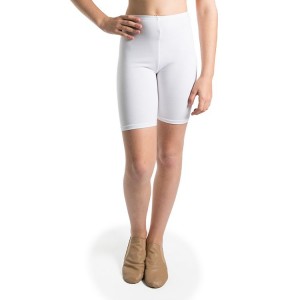 White Kids' Bloch Basic Bike Length Short Bottoms | USQCS93936