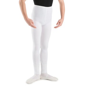 White Kids' Bloch Dale Footless Tight | QUSUV97863