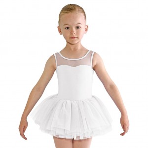 White Kids' Bloch Emica Sweetheart Dress | ZUSNQ93645