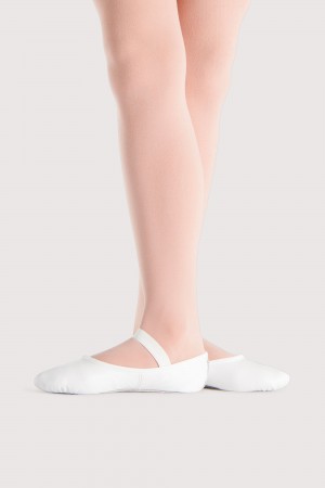 White Kids' Bloch Prolite Leather Childrens Ballet Flats | USDYB74076