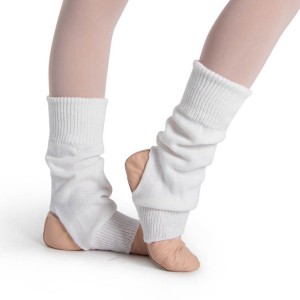 White Kids' Bloch Stirrup Legwarmers Knitwear | USQAV82260