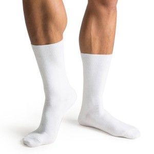 White Men's Bloch Dance Socks | AUSWC90913