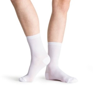 White Women's Bloch Ballet Socks | USDYB96961