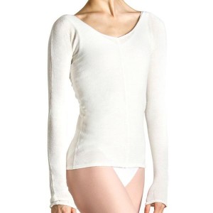 White Women's Bloch Kara Long Sleeve V Tops | TUSWZ86505