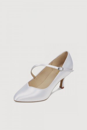 White Women's Bloch Monica 2.3" Dancesport | QUSUV46085