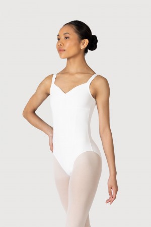 White Women's Bloch Overture Ondina Princess Seam Leotards | AUSWC11734